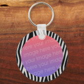 Zebrastreifen-Foto Schlüsselanhänger (Vorderseite)