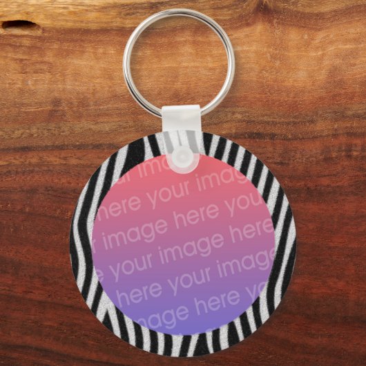 Zebrastreifen-Foto Schlüsselanhänger (Vorderseite)