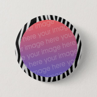 Zebrastreifen-Fotorahmen Button