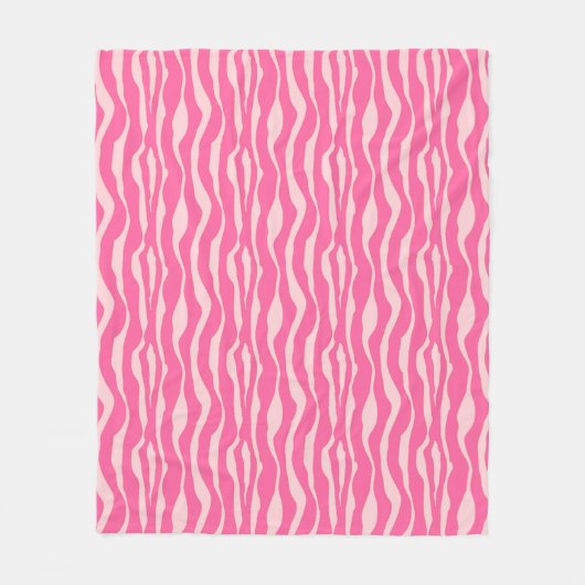 Zebrastreifen - Fuchsien und hellrosa Fleecedecke (Vorderseite)