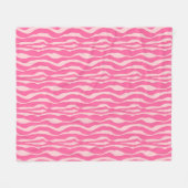 Zebrastreifen - Fuchsien und hellrosa Fleecedecke (Vorderseite (Horizontal))