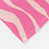 Zebrastreifen - Fuchsien und hellrosa Fleecedecke (Ecke)