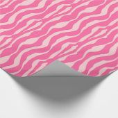 Zebrastreifen - Fuchsien und hellrosa Geschenkpapier (Ecke)
