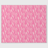 Zebrastreifen - Fuchsien und hellrosa Geschenkpapier (Flach)