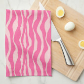 Zebrastreifen - Fuchsien und hellrosa Küchentuch (Viertel Falte)