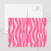 Zebrastreifen - Fuchsien und hellrosa Postkarte (Vorne/Hinten)