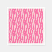 Zebrastreifen - Fuchsien und hellrosa Serviette (Vorderseite)