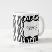 Zebrastreifen für benutzerdefinierte Schwarz und W Jumbo-Tasse (Vorderseite Rechts)