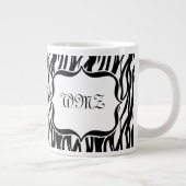 Zebrastreifen für benutzerdefinierte Schwarz und W Jumbo-Tasse (Rechts)