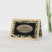 Zebrastreifen Gold & schwarz Chic Business Danke (Vorderseite)