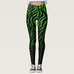 Zebrastreifen grün und schwarz: Stilvolle Leggings