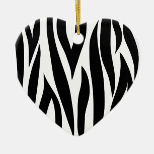 Zebrastreifen - Herz Ornamnet Keramikornament