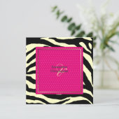 Zebrastreifen/Hochzeitseinladungen Einladung (Stehend Vorderseite)