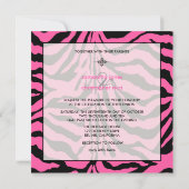 Zebrastreifen Hochzeitsfeiern Einladung (Rückseite)