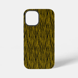 Zebrastreifen im Safari-Stil Schwarz und Braun iPhone 12 Mini Hülle