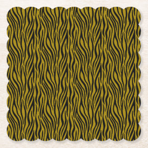Zebrastreifen im Safari-Stil Schwarz und Braun Untersetzer