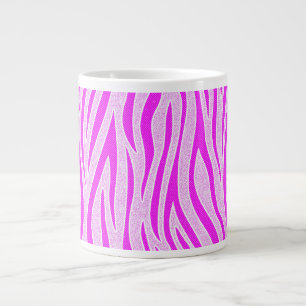 Zebrastreifen in einem puderrosa Safari-Druck Jumbo-Tasse