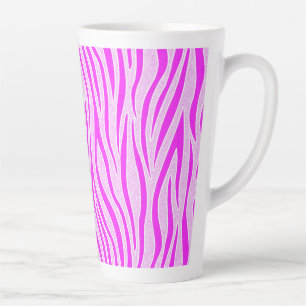 Zebrastreifen in einem puderrosa Safari-Druck Milchtasse