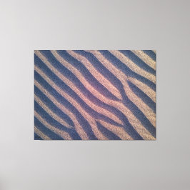 Zebrastreifen in Form von Wind im Sand-Foto Leinwanddruck