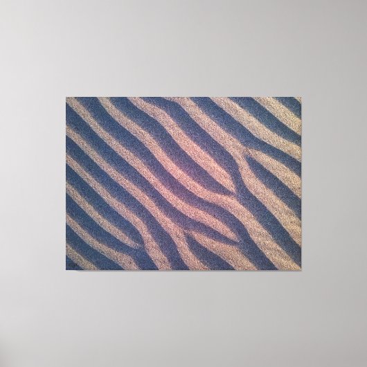 Zebrastreifen in Form von Wind im Sand-Foto Leinwanddruck (Vorderseite)