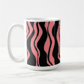 Zebrastreifen in Schwarz und Rosa Kaffeetasse (Links)