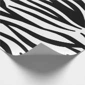 Zebrastreifen in Schwarz und Weiß Geschenkpapier (Ecke)