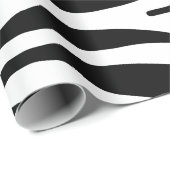 Zebrastreifen in Schwarz und Weiß Geschenkpapier (Rolleneckpunkt)
