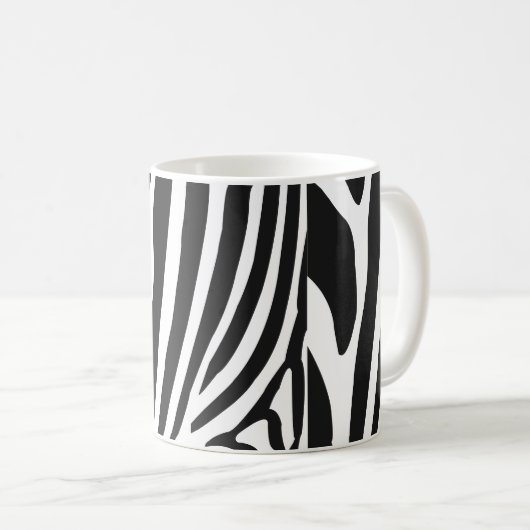 Zebrastreifen in Schwarz und Weiß Kaffeetasse (VorderseiteRechts)