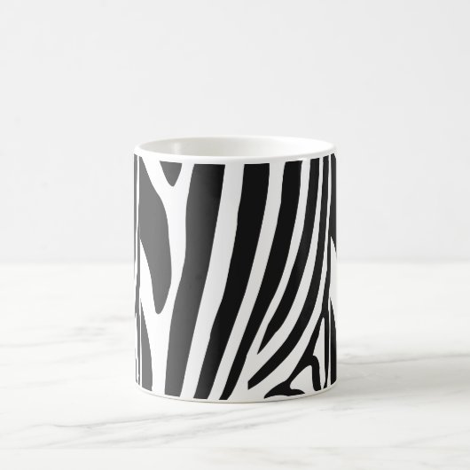 Zebrastreifen in Schwarz und Weiß Kaffeetasse (Mittel)