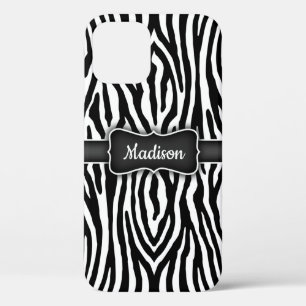 Zebrastreifen in Schwarz und Weiß mit Namplate Case-Mate iPhone Hülle