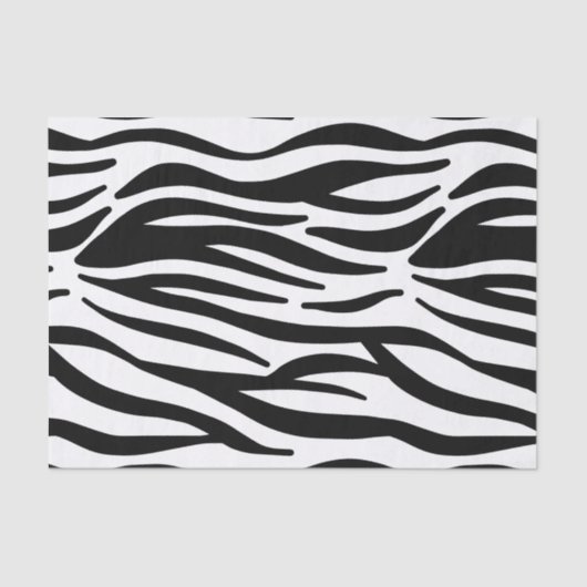 Zebrastreifen in Schwarz und Weiß Seidenpapier (Vorderseite)