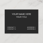 Zebrastreifen in Schwarz und Weiß Visitenkarte (Rückseite)