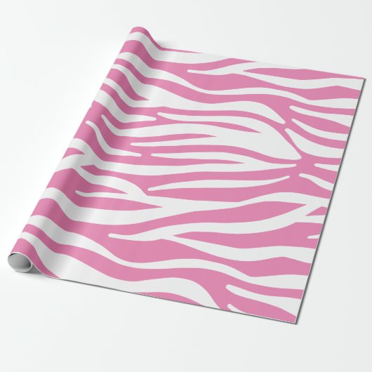 Zebrastreifen in weiß und rosa geschenkpapier (Ungerollt)