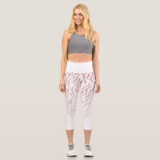 Zebrastreifen in Weiß und Rosa: Stilvolle Leggings