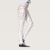 Zebrastreifen in Weiß und Rosa: Stilvolle Leggings (Rechts)