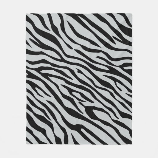 Zebrastreifen Klicken Sie, um die Farbe Grau anzup Fleecedecke (Vorderseite)