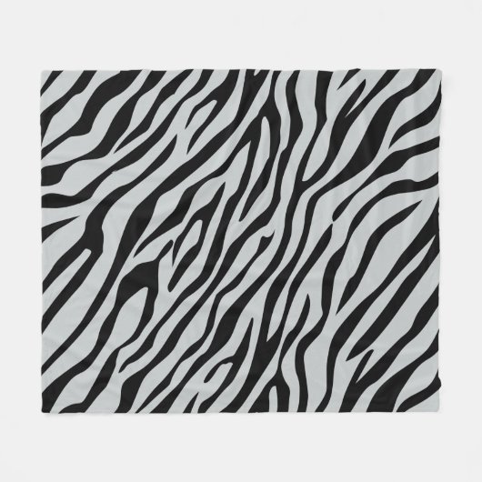 Zebrastreifen Klicken Sie, um die Farbe Grau anzup Fleecedecke (Vorderseite (Horizontal))