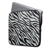 Zebrastreifen Klicken Sie, um die Farbe Grau anzup Laptopschutzhülle (Vorderseite Links)