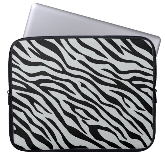 Zebrastreifen Klicken Sie, um die Farbe Grau anzup Laptopschutzhülle (Vorderseite)