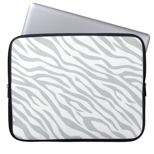 Zebrastreifen Klicken Sie, um die Farbe Grau anzup Laptopschutzhülle (Vorderseite)