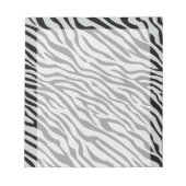 Zebrastreifen Klicken Sie, um die Farbe Grau anzup Notizblock (Vorderseite)