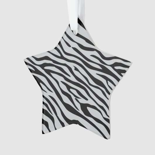 Zebrastreifen Klicken Sie, um die Farbe Grau anzup Ornament (Vorderseite)