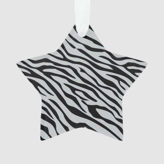 Zebrastreifen Klicken Sie, um die Farbe Grau anzup Ornament (Vorderseite)