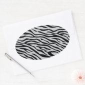 Zebrastreifen Klicken Sie, um die Farbe Grau anzup Ovaler Aufkleber (Umschlag)