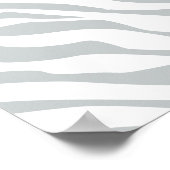 Zebrastreifen Klicken Sie, um die Farbe Grau anzup Poster (Ecke)