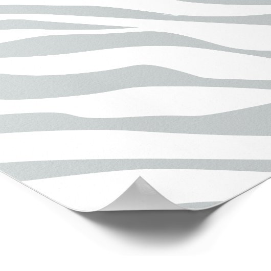 Zebrastreifen Klicken Sie, um die Farbe Grau anzup Poster (Ecke)