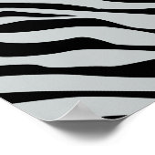 Zebrastreifen Klicken Sie, um die Farbe Grau anzup Poster (Ecke)