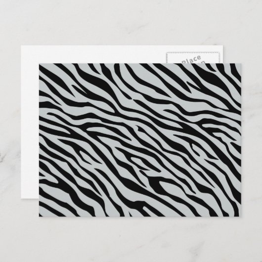 Zebrastreifen Klicken Sie, um die Farbe Grau anzup Postkarte (Vorne/Hinten)