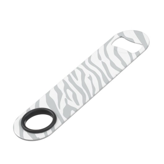 Zebrastreifen Klicken Sie, um die Farbe Grau anzup Speed Flaschenöffner (Rückseite Schrägansicht)