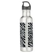 Zebrastreifen Klicken Sie, um die Farbe Grau anzup Trinkflasche (Rückseite)